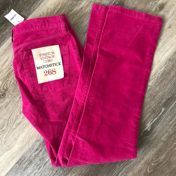 J.Crew Vintage Stretch Matchstick Pink Cords 26 - Picture 2 of 6